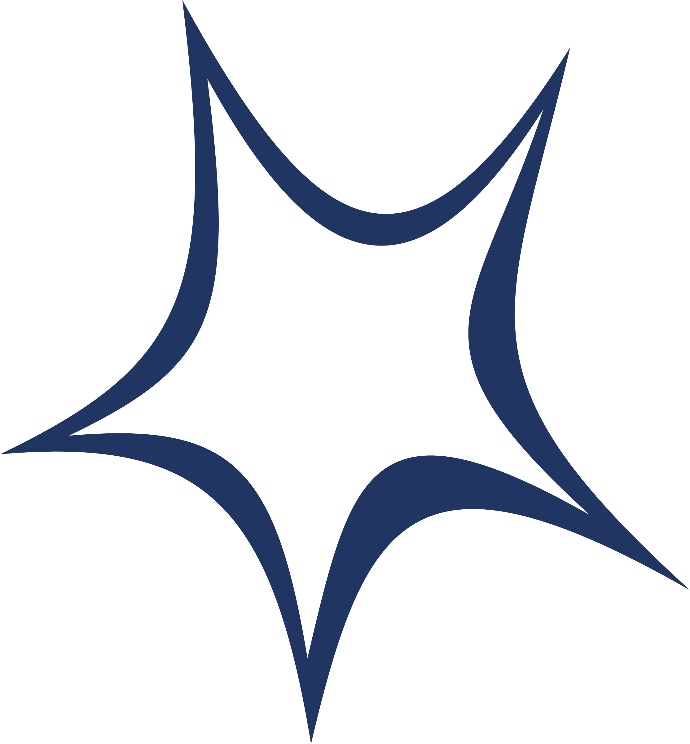 2227x2400 Outline Blue Star Clipart