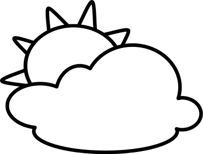 400x305 Sun Clipart Black And White Outline