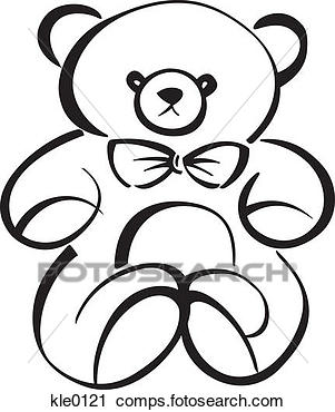 301x370 Bear Vector Outline