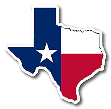 355x349 State Of Texas Outline Reflective Decal Automotive