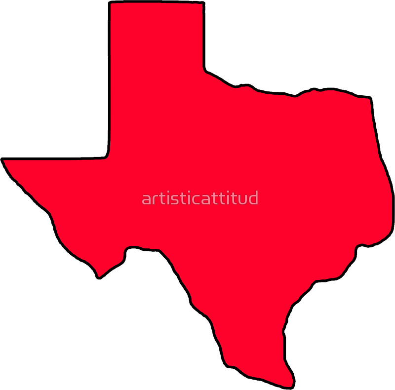 800x790 Texas Red Outline Shape Stickers By Artisticattitud Redbubble