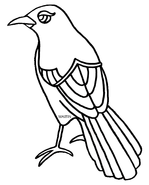 520x648 State Bird Clipart