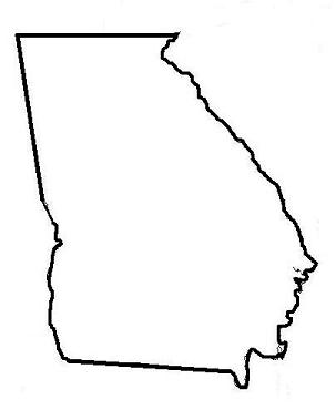 303x379 Clipart Outline Of The State Of Georgia
