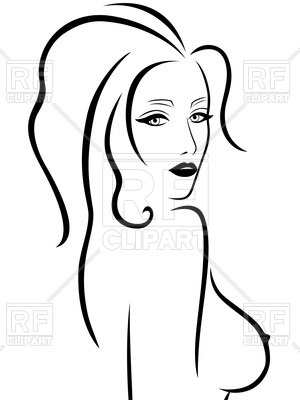 300x400 Outline Of Woman With Naked Breast Royalty Free Vector Clip Art