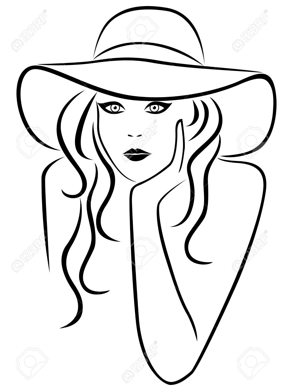 Outline Of Woman Free download on ClipArtMag