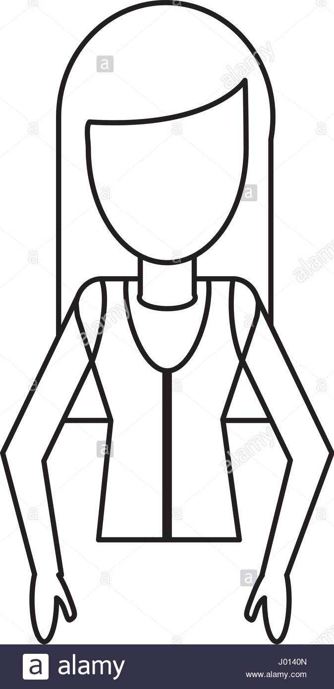 674x1390 Female Woman Avatar Outline Image Stock Vector Art Amp Illustration