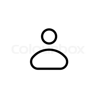 320x320 Person Icon On Black Background. Person Outline Vector, Eps 10