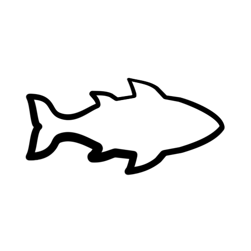 512x512 Bass Fish Outline Clip Art Free Clipart Images 2