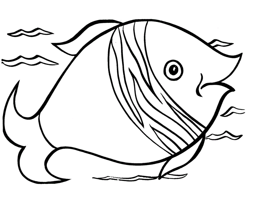 849x670 Fish Outline Printable