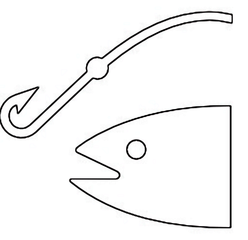 795x770 Fish Outlines For Children