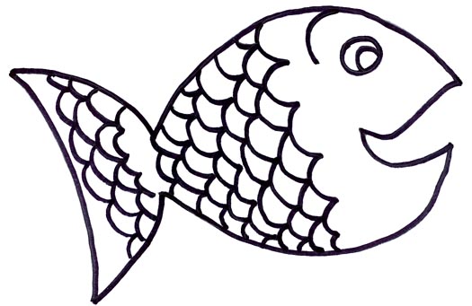 525x341 Rainbow Fish Outline Clipart 2