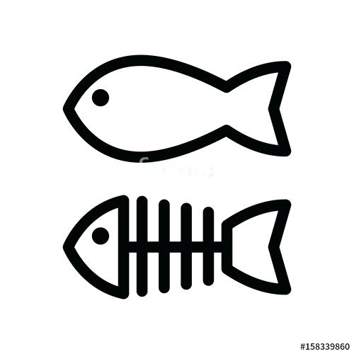 500x500 Cartoon Fish Outline