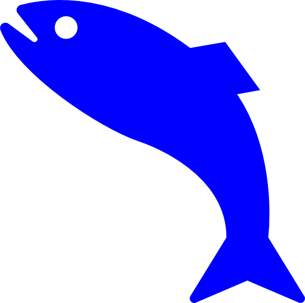 600x596 Blue Fish Outline Clipart Clipartfest 3