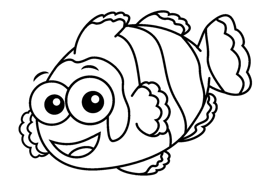 875x620 Clownfish Clown Fish Outline Clipart 2