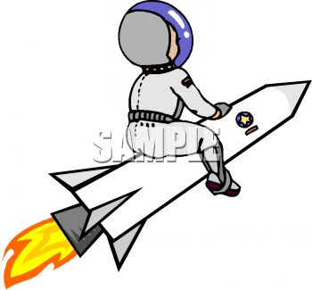 350x325 Astronaut On The Outside Of A Rocket