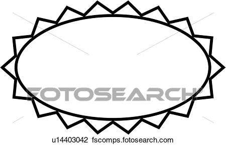 450x289 Clipart Of , Blank, Border, Fancy, Frame, Oval, Simple, U14403042