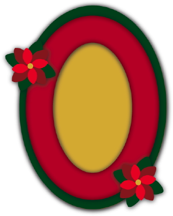 340x424 Christmas Photo Frame Oval Clip Art
