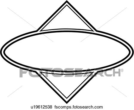 450x370 Clip Art Of , Blank, Border, Contemporary, Fancy, Frame, Oval
