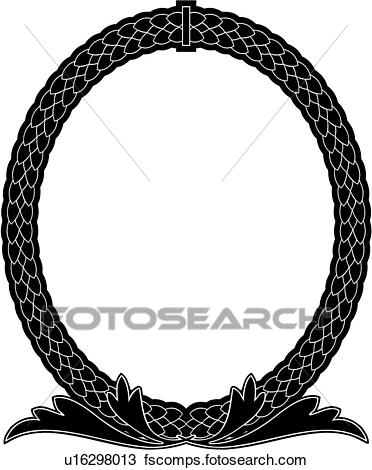 372x470 Clipart Of , Antique, Blank, Border, Fancy, Frame, Oval, Sign
