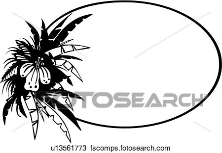 450x312 Clipart Of , Border, Cameo, Fancy, Floral, Frame, Oval, U13561773