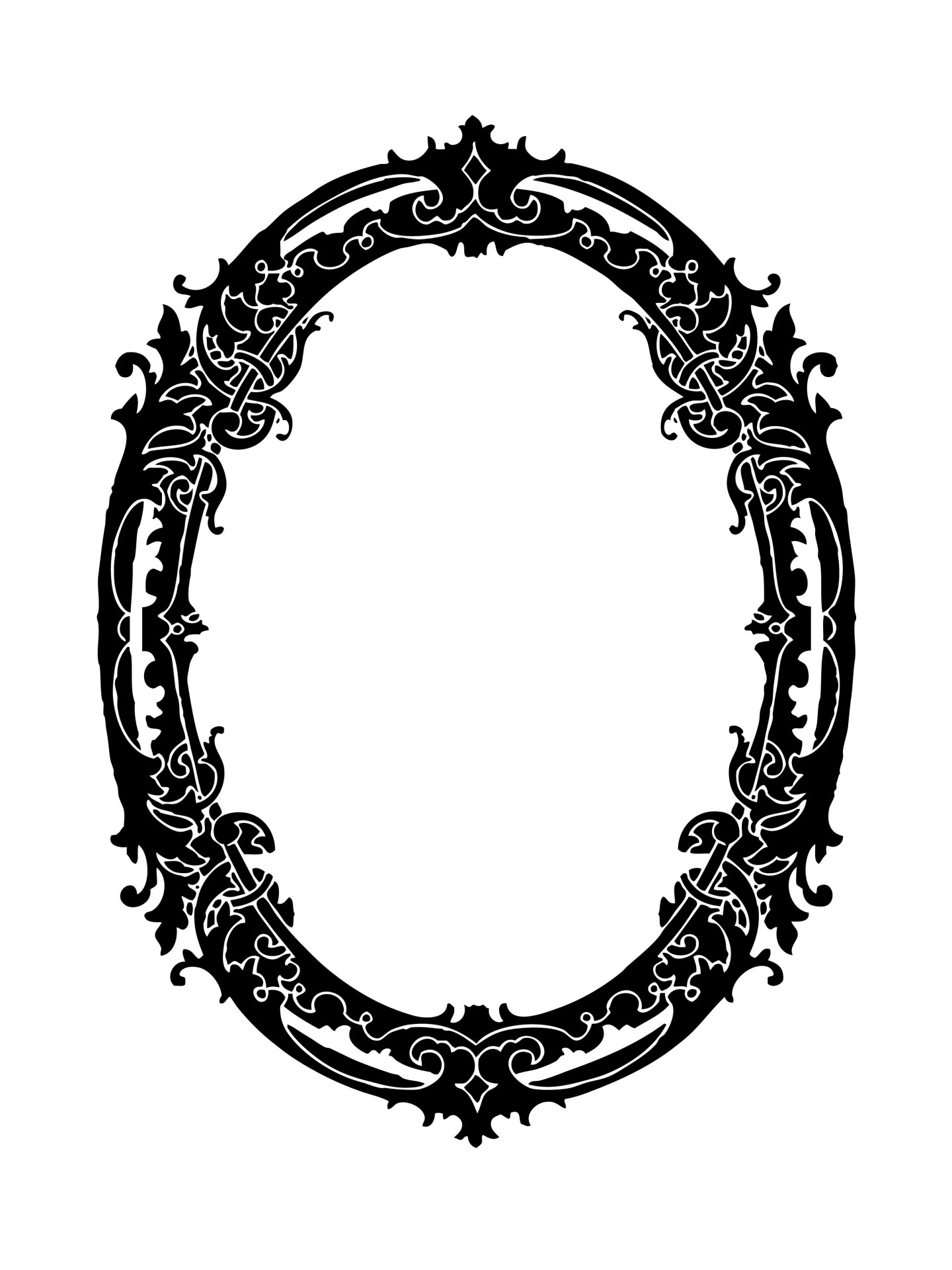 1440x1920 Oval Frame Decorative Clipart Free Stock Photo