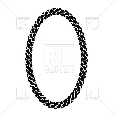 400x400 Black Chain Oval Frame Royalty Free Vector Clip Art Image