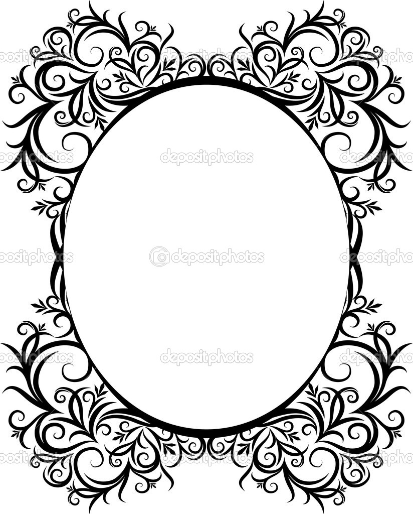 824x1024 Gothc Clipart Oval Filigree Frame