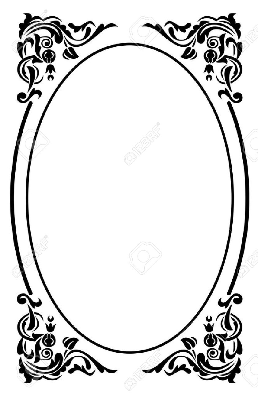 842x1300 Oval Frame Clipart