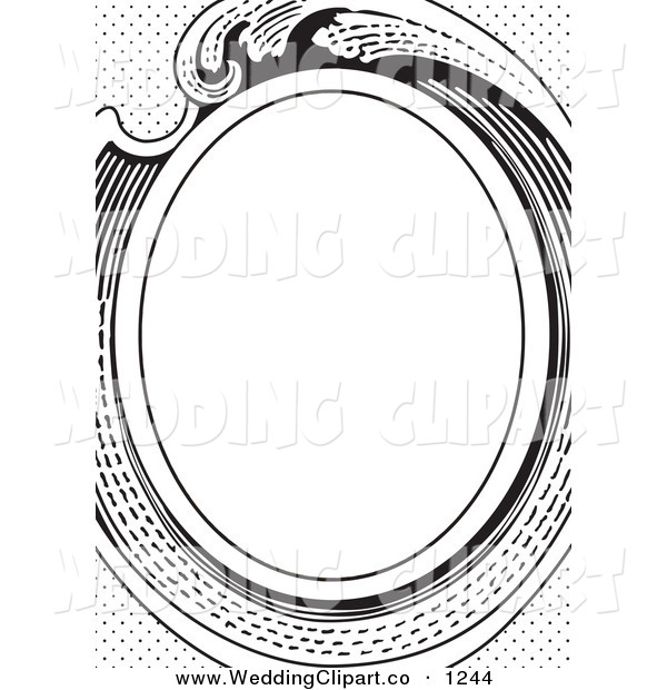 600x620 Vector Marriage Clipart Of A Black And White Victorian Wedding