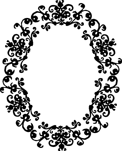 480x596 Vector Oval Borders Clipart