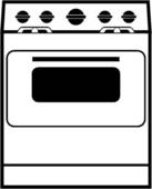 137x170 Oven Clipart Black And White