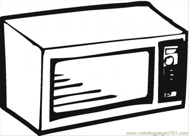650x469 Microwave Oven Coloring Page