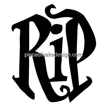 355x355 2 ~ Over The Hill Rip Script Birthday ~ Edible Cakecupcake