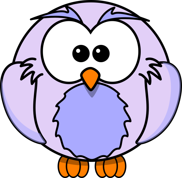 600x587 Light Purple Owl Cartoon Clip Art