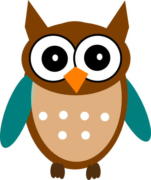 498x595 Owl Teal Brown Png, Svg Clip Art For Web