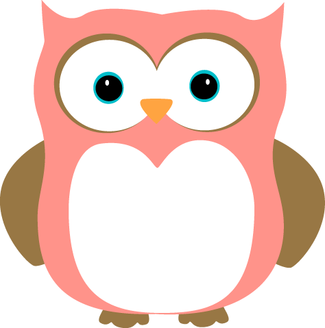 474x479 Pink Owl Clip Art