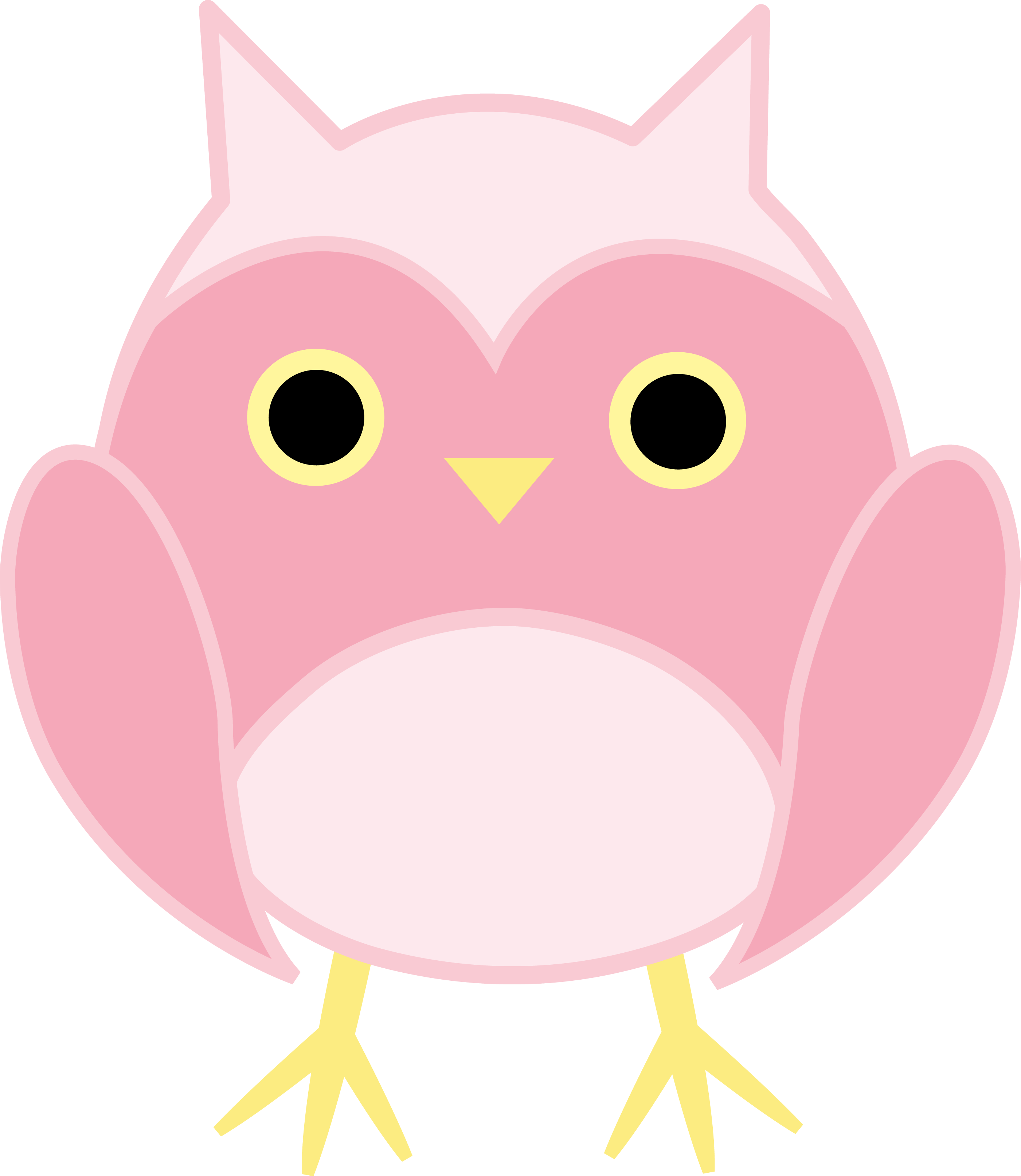 2802x3228 Cute Pink Owl