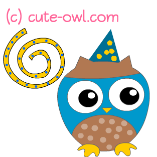 313x313 Free Cute Party Owl Clip Art Clipart Panda