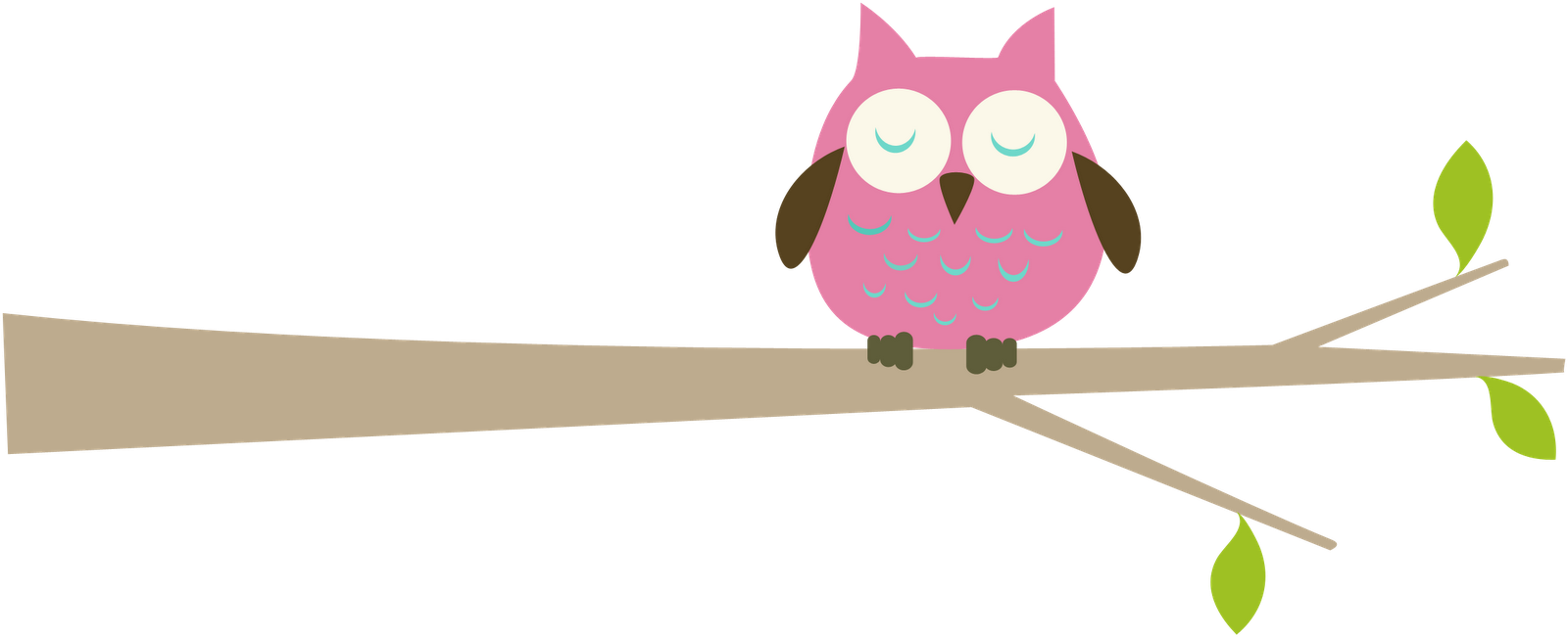 1600x651 Branch Clipart Pink Owl