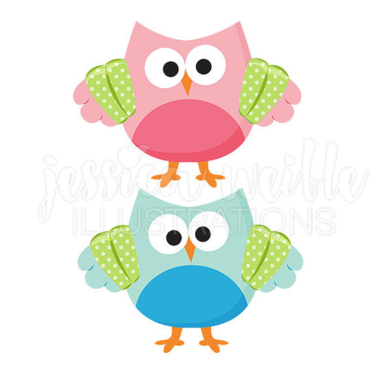 570x570 Swimmer Owl Cute Digital Clipart Summer Swim Owl Clip Art