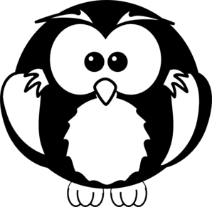 298x291 Baby Owl Clipart Black And White Clipart Panda