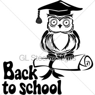 325x325 Cartoon Wise Owl With Graduation Cap And Diploma Gl Stock Images