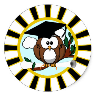 324x324 Owl Graduation Stickers Zazzle
