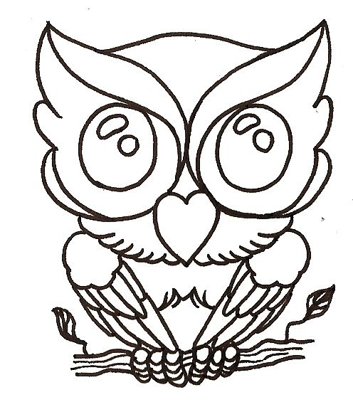 496x572 30 Best Free Printable Owl Outline Tattoos Images