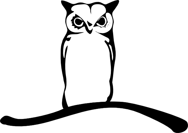600x426 Halloween Silhouette Owl Clip Art