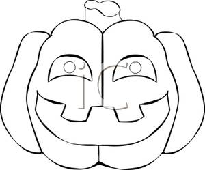 300x249 Outline Of A Smiling Jack O Lantern