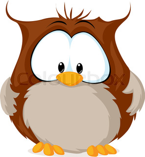296x320 Cartoon Owl Reading A Book. Vector Clip Art Illustration