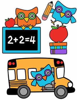 271x350 Owl And Back To School Clipart Bundle By Splashy Pix Tpt