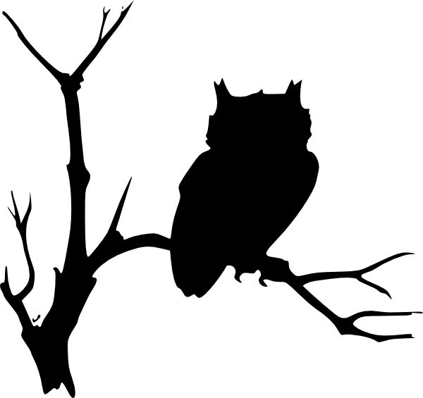 600x565 Free Clipart Owl Silhouette