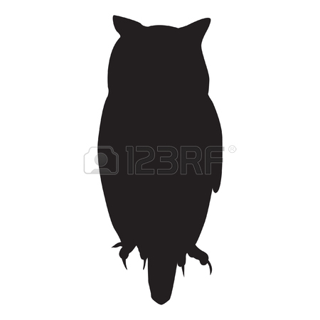 450x450 Silhouette Of Owl Face Royalty Free Cliparts, Vectors, And Stock